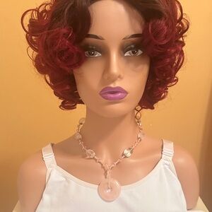 Rose Quartz Gemstone Donut Statement Necklace